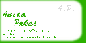 anita pakai business card